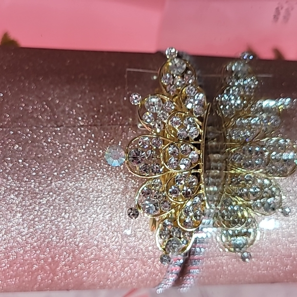 Accessories - Rhinestone Heart Hair pin Clip Barrette Crow Jewelry Accessory White Color Stone